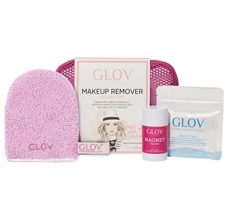 GLOV - TRAVEL SET PINK CON POCHETTE