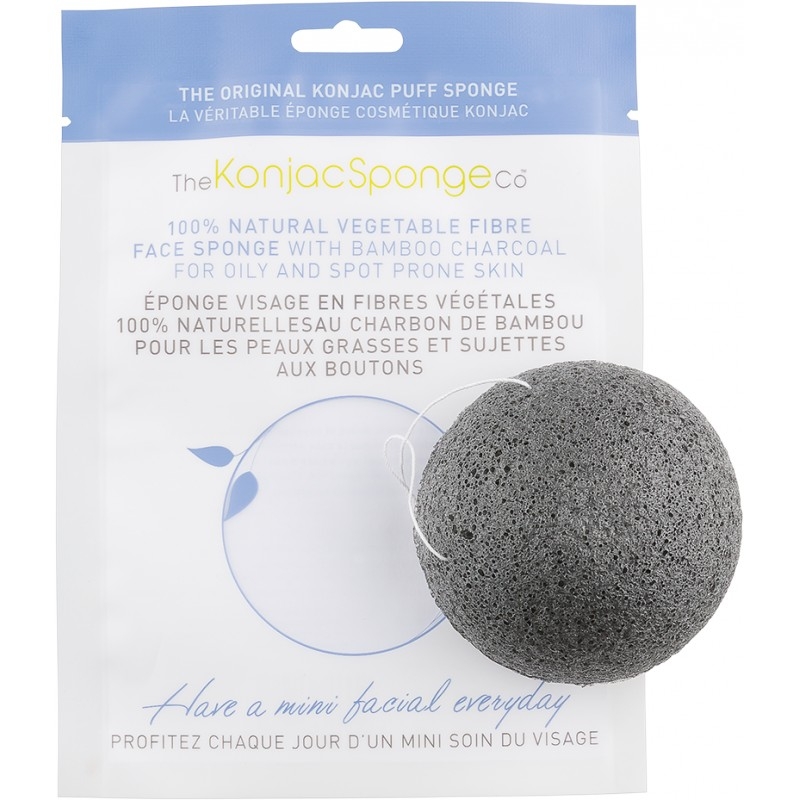 KONJAC SPONGE CARBONE DI BAMBOO - PELLE GRASSA