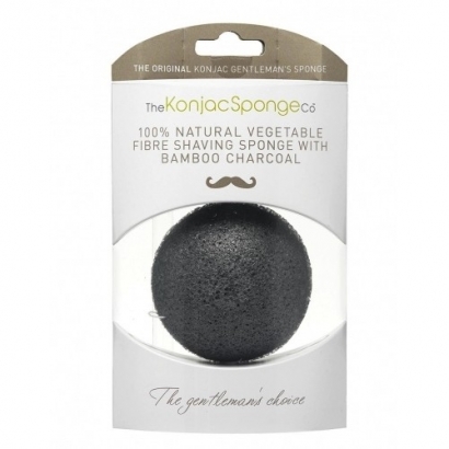 KONJAC GENTLEMEN'S SHAVING SPONGE CARBONE DI BAMBOO - SPUGNA UOMO