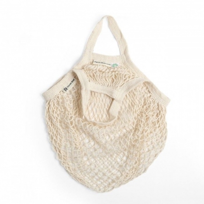 TURTLE BAGS - BORSA RETE COTONE ORGANICO - BEIGE NATURALE